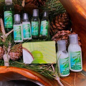 Travel size toiletries from B&B works, Pure by Gloss and GilChirst & Soames